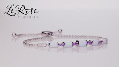 .925 Sterling Silver Five Station Elongated Cushion and Round Gemstone Adjustable Bolo Bracelet - 5” to 9-1/4” - Choice of Natural and Lab-Grown Stones