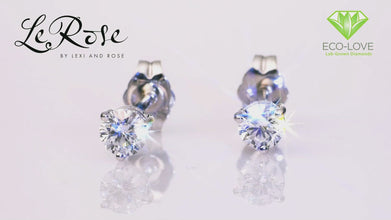 10K White Gold 1/2 Cttw Lab Grown Diamond Solitaire Martini Stud Earrings (G-H Color, SI1-SI2 Clarity)