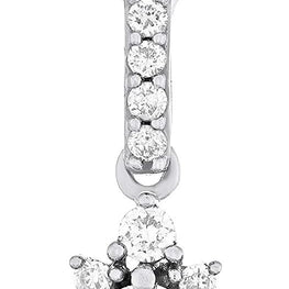 10K White Gold 1/2 Cttw Lab Grown Diamond Star Pendant Necklace - 18" (G-H Color, SI1-SI2 Clarity)
