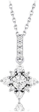 10K White Gold 1/2 Cttw Lab Grown Diamond Star Pendant Necklace - 18