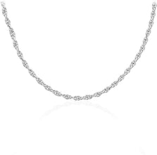 .925 Sterling Silver Rope Chain Adjustable Length 18