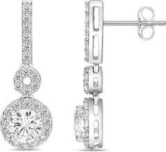 .925 Sterling Silver Round Cubic Zirconia 1