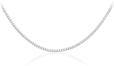 .925 Sterling Silver Venetian Box Chain Adjustable Length 20