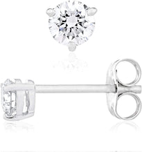 10K White Gold 1/2 Cttw Lab Grown Diamond Solitaire Martini Stud Earrings (G-H Color, SI1-SI2 Clarity)