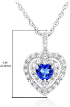 .925 Sterling Silver, Heart Shaped Lab Grown White Opal Cabochon & Lab Grown White Sapphire Three Heart Halo Pendant Necklace - 20”