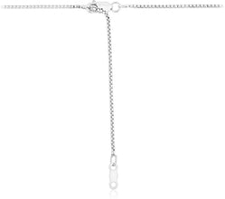 .925 Sterling Silver Venetian Box Chain Adjustable Length 18