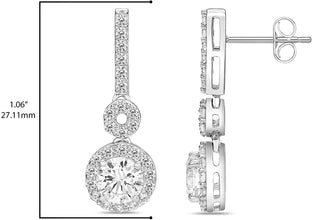 .925 Sterling Silver Round Cubic Zirconia 1