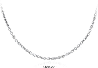 .925 Sterling Silver Diamond Cut Cable Chain Adjustable Length 18