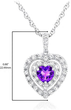 .925 Sterling Silver, Heart Shaped Lab Grown White Opal Cabochon & Lab Grown White Sapphire Three Heart Halo Pendant Necklace - 20”