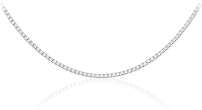 .925 Sterling Silver Venetian Box Chain Adjustable Length 18