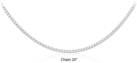 .925 Sterling Silver Venetian Box Chain Adjustable Length 18