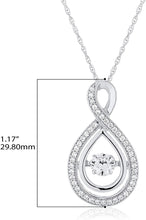 .925 Sterling Silver & Round Cubic Zirconia 1-1/8