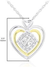 14K Yellow Gold Plated .925 Sterling Silver, Cushion Cut Gemstone & Lab Grown White Sapphire Three Heart Halo Pendant Necklace - 20” - Choice of Color