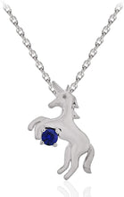 .925 Sterling Silver Lab Created Blue Sapphire 3/4