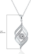 .925 Sterling Silver 1/10 Cttw Diamond Interlocking Diamond Shapes Pendant Necklace on 18