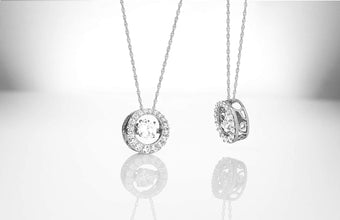 .925 Sterling Silver & Round Cubic Zirconia 1/2