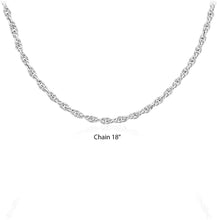 .925 Sterling Silver Rope Chain Adjustable Length 16