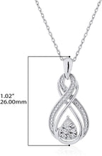 .925 Sterling Silver Diamond Accented Miracle Plate Double Infinity 1