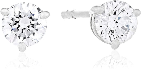 10K White Gold 1/2 Cttw Lab Grown Diamond Solitaire Martini Stud Earrings (G-H Color, SI1-SI2 Clarity)