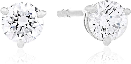 10K White Gold 1/2 Cttw Lab Grown Diamond Solitaire Martini Stud Earrings (G-H Color, SI1-SI2 Clarity)