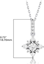 10K White Gold 1/2 Cttw Lab Grown Diamond Star Pendant Necklace - 18