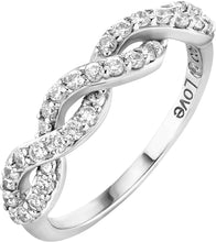10K White Gold 1/2 Cttw Lab Grown Diamond Twisted Infinity Band Style Ring (G-H Color, SI1-SI2 Clarity)