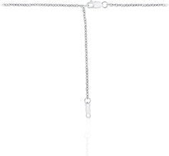 .925 Sterling Silver Diamond Cut Cable Chain Adjustable Length 16