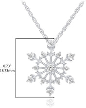 .925 Sterling Silver & White Cubic Zirconia Milgrain Snowflake 20