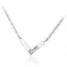 .925 Sterling Silver Chevron Shape Lab Grown White Sapphires 5/8