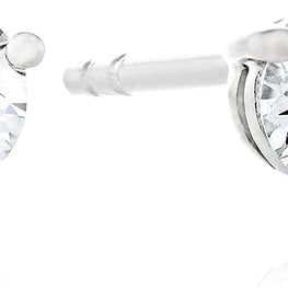 10K White Gold 1/3 Cttw Lab Grown Diamond Solitaire Martini Stud Earrings (G-H Color, SI1-SI2 Clarity)