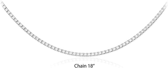 .925 Sterling Silver Venetian Box Chain Adjustable Length 16