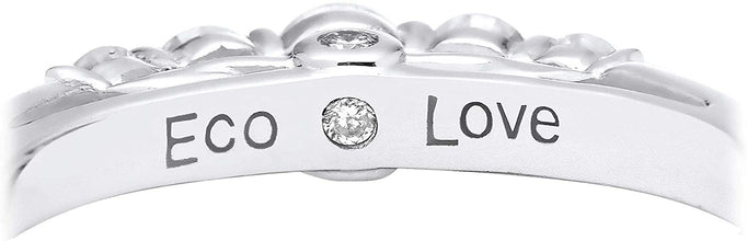 10K White Gold 1/2 Cttw Lab Grown Diamond Five Stone Engagement Ring (G-H Color, SI1-SI2 Clarity)