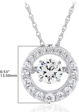 .925 Sterling Silver & Round Cubic Zirconia 1/2
