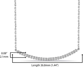 .925 Sterling Silver 1/4 Cttw Diamond 1-1/2