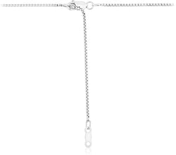 .925 Sterling Silver Venetian Box Chain Adjustable Length 16
