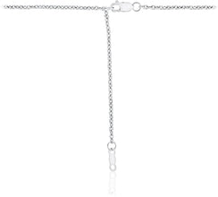 .925 Sterling Silver Diamond Cut Cable Chain Adjustable Length 18