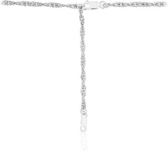 .925 Sterling Silver Singapore Chain Adjustable Length 20